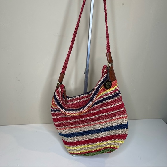 The Sak Handbags - The Sak Color Striped Crochet Shoulder Bag
